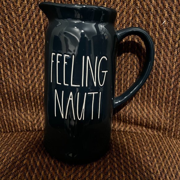 Christmas Rae Dunn "Feeling Nauti" Holiday/Christmas Pitcher (New /Approx. 8.5) - Picture 2 of 6